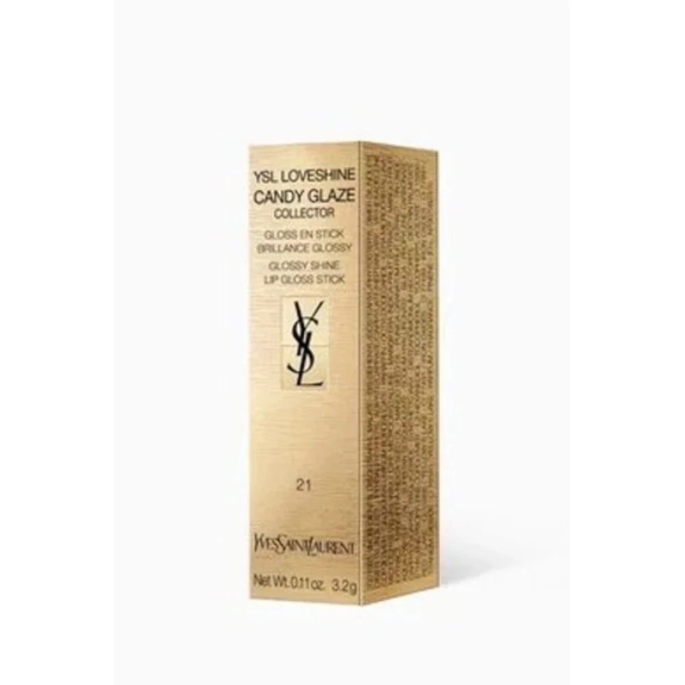 NEW YSL Loveshine Candy Glaze Lip Gloss Stick 2 Healthy Glow Plumper Gold LUXE